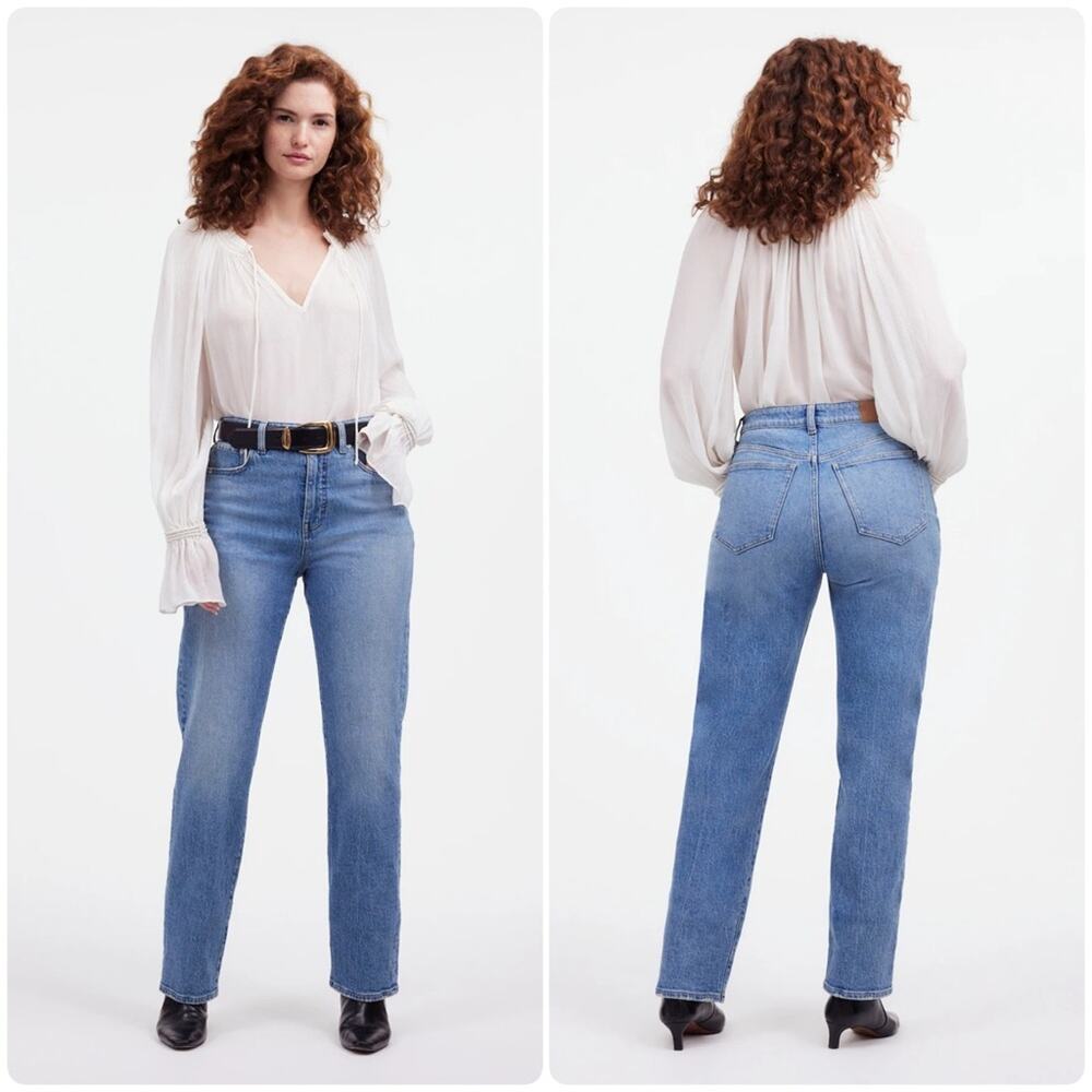 Madewell The Curvy '90s‎ Straight Jean in Rondell Wash Denim High Rise W24
